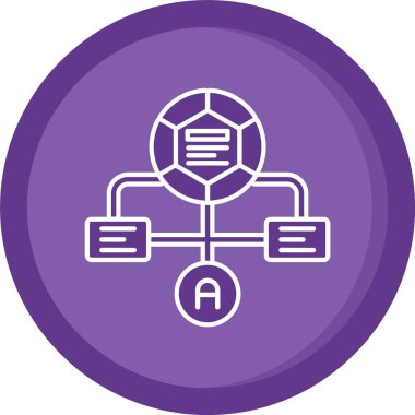 Benzersiz ağ vektör simgesi