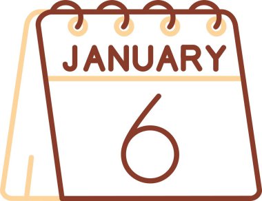 10 Ocak tek bir günlük takvimde basit ve temiz tasarım, vektör