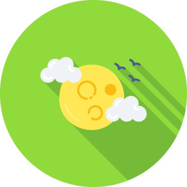 Hava durumu simgesi, vektör illüstrasyonu