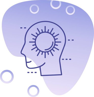 beyin ikonu vektör illüstrasyonu