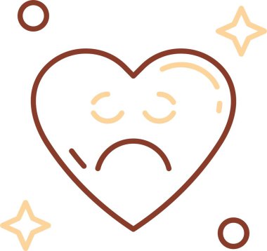 bir yıldız ile kalp, illüstrasyon, beyaz arkaplan üzerinde vektör.