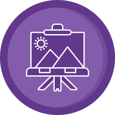 Bir kabartma vektör simgesi ile eşsiz bir güneş