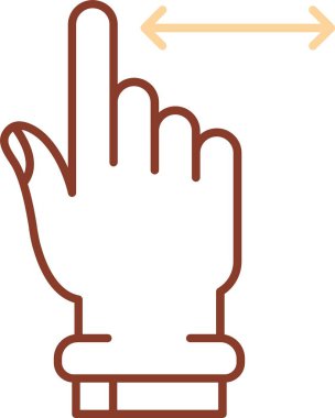 jest el simgesi renk dış hat vektörü