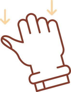 işaret parmakları simgesi. Beyaz arkaplanda izole edilmiş web tasarımı için jest vektör simgesi