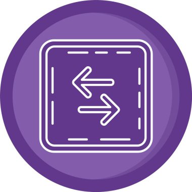 Yol simgesi, vektör illüstrasyonu