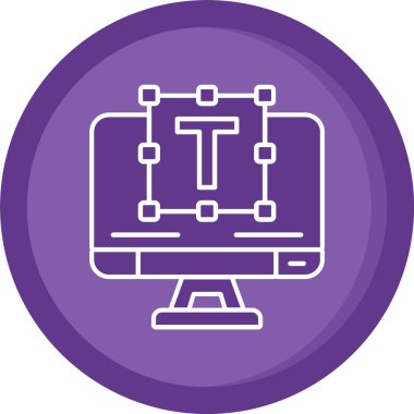 vektör lcd simgesi illüstrasyonu