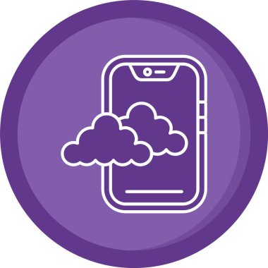 Vektör mobil simgesi, illüstrasyon