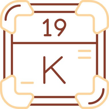 eşsiz harf k vektör çizgisi simgesi