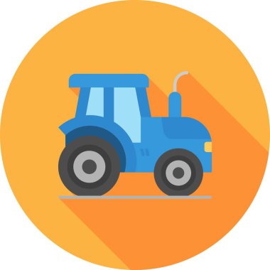 tarımla ilgili traktör ikonu, tarım tarımıyla ilgili vektör illüstrasyonu