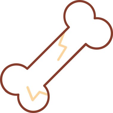 Kemik simgesi vektör illüstrasyonu