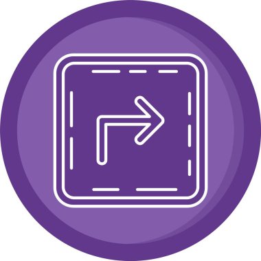 Benzersiz yön vektör simgesi