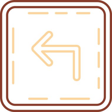 Web için sol ok simgesi, vektör illüstrasyonu