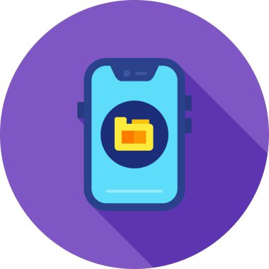 Cep telefonu simgesi, vektör illüstrasyonu