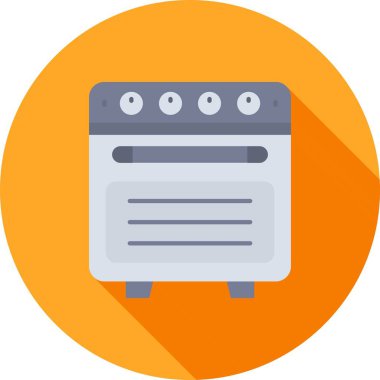 mutfak fırın simge vektör çizim