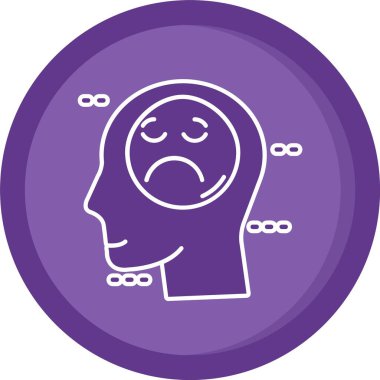 beyin ikonu vektör illüstrasyonu