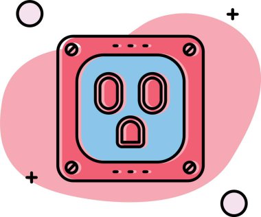 Bir yüz simgesinin vektör illüstrasyonu