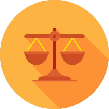 Kişisel ve ticari kullanım için adalet vektör simgesi simgesi çizimi..