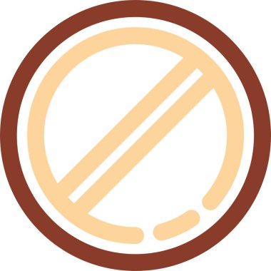 Sigara İçen Satır Çemberi Vektör Simgesi Tasarımı Yok