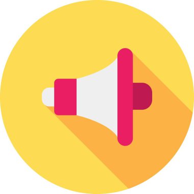 megafon vektör illüstrasyonu, basit biçim