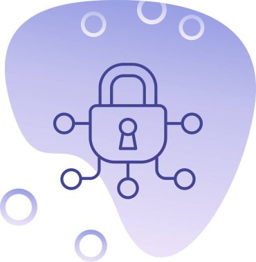 Asma kilit simgesi. Basit resimleme