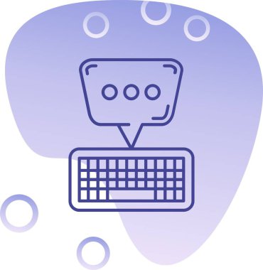 Sohbet simgesinin vektör illüstrasyonu