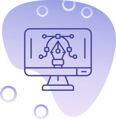 Bilgisayar izleyici simgesi - taslak biçimi