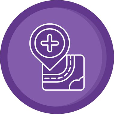 Benzersiz konum vektör simgesi