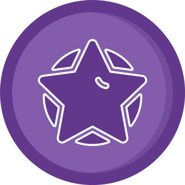 Benzersiz yıldız çizgisi vektör simgesi