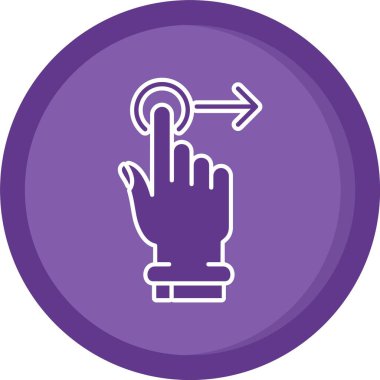 El işaretçisi sol simge, vektör illüstrasyonu