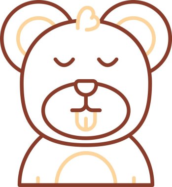 Sevimli ayı, illüstrasyon, beyaz arka plan vektör.