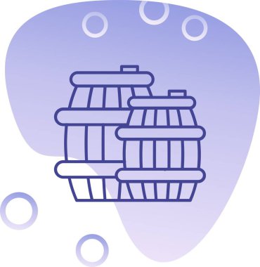 Bir halatla mavi arkaplanın vektör çizimi