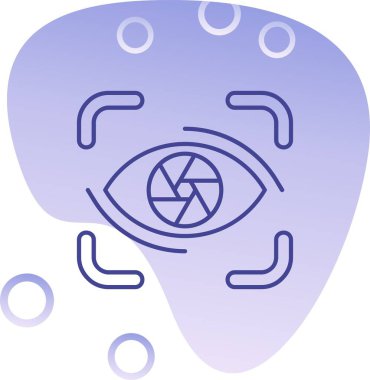 Pusula ikonlu göz. Web için pusula vektör simgesine sahip basit bir pusula çizimi