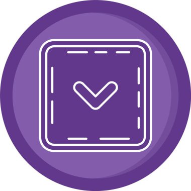 Bir onay simgesinin vektör illüstrasyonu