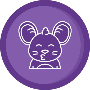 vektör şirin tavşan simgesi çizimi