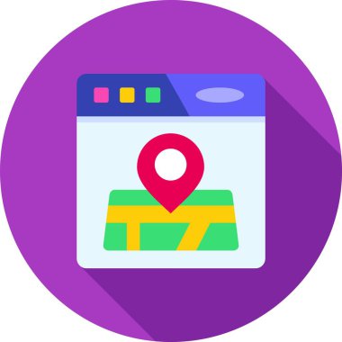 Harita konumu vektör simgesi