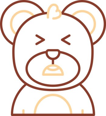 Tatlı oyuncak ayının vektör çizimi