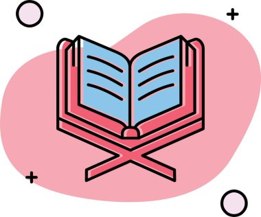 kitap simgesi, vektör illüstrasyonu