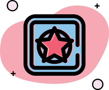 yıldız simgesi, vektör çizimi