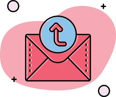 İleti e- posta simgesi. e-posta iletisi ileti vektörü düz tasarımı