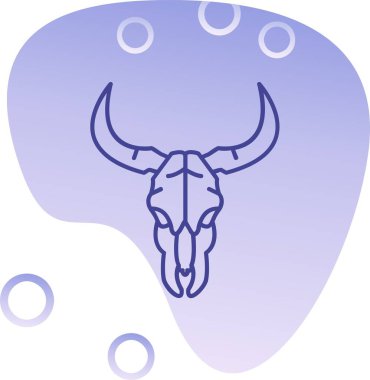 Şirin bir çizgi film boğasının vektör çizimi