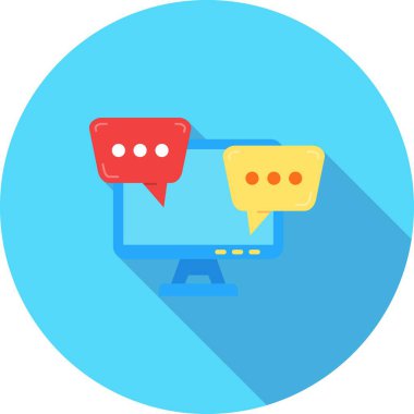 vektör sohbet simgesi, vektör illüstrasyonu