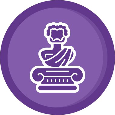 güzel Yunan tanrıçası çizgi vektör simgesi