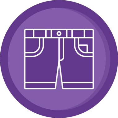 Benzersiz Shorts Vektör Kabartma Simgesi
