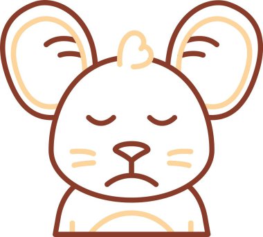 Güzel bir çizgi film tavşanı, beyaz bir arka planda çizimler.