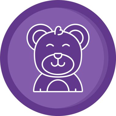 Eşsiz ayıcık çizgisi vektör simgesi