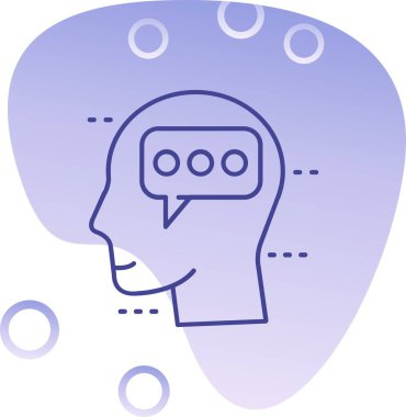 beyin ikonu vektör illüstrasyonu