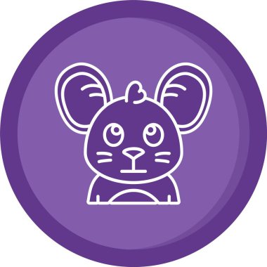 Fareli bir köpeğin vektör illüstrasyonu