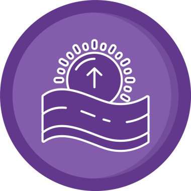 vektör yol simgesi illüstrasyonu