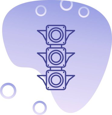 Bir karikatürün vektör çizimi ve mavi arkaplan