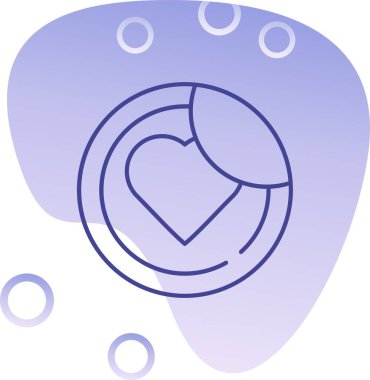 Kalp. Web simgesi basit illüstrasyon